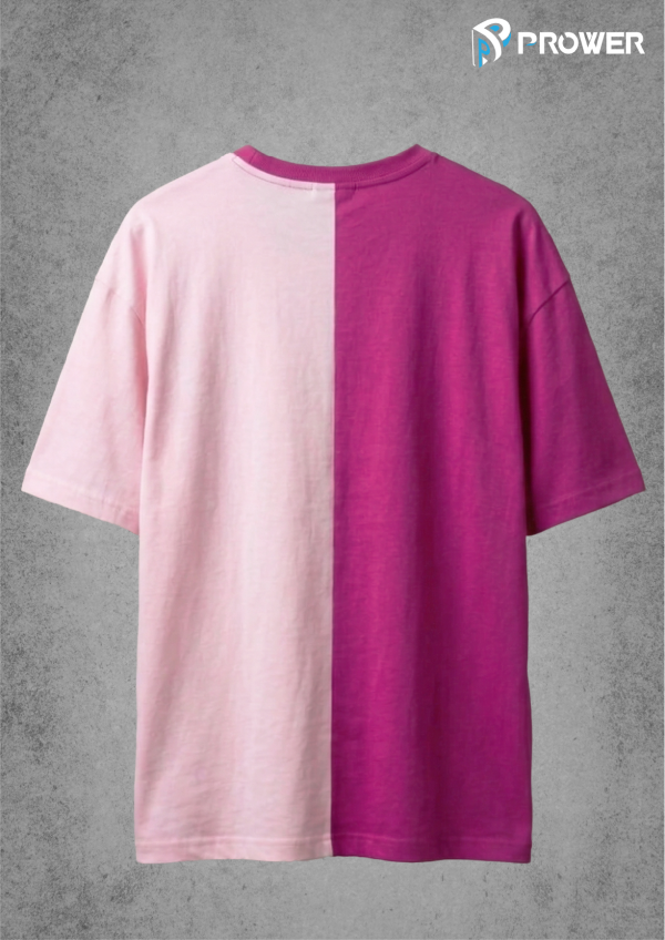 เสื้อยืดทรงโอเวอร์ไซส์ สองสี - - Image 3